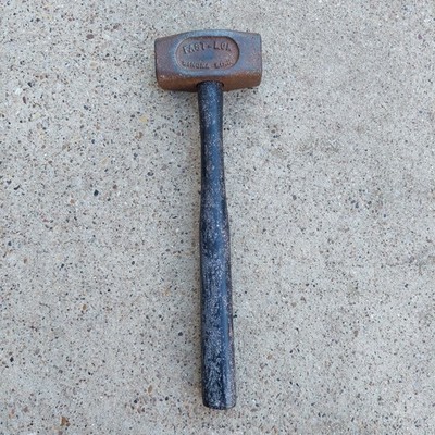 Vintage 1940s FAST-LOK Forging Blacksmith Sledge Hammer Tool Winona Minn RARE