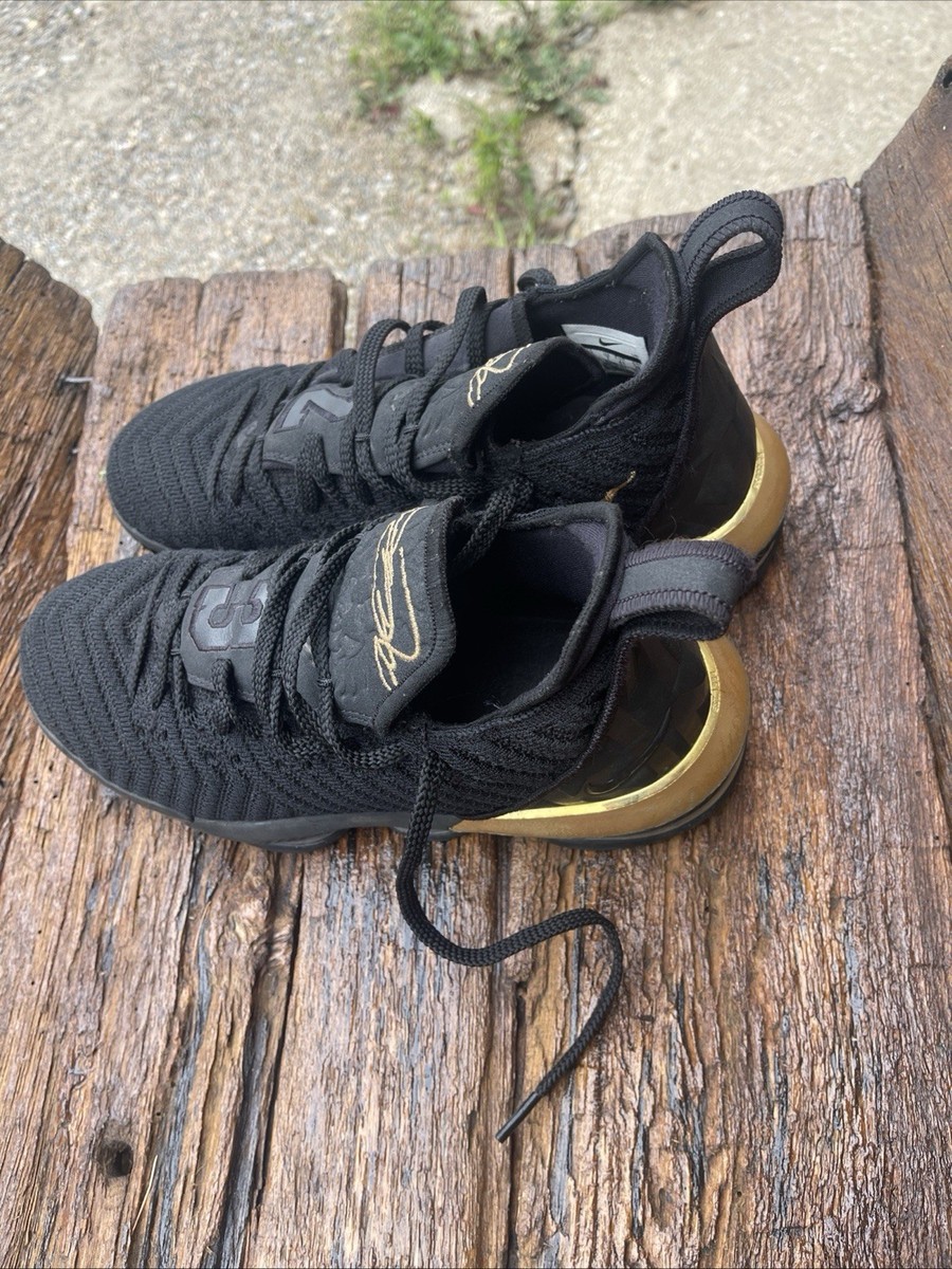 Nike LeBron 16 XVI I'm King Black Metallic & Gold Men's Size 8