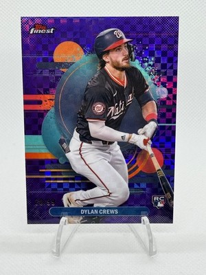 2025 Topps Finest Uncommon Purple Checkerboard Refractor #125 Dylan Crews RC /99