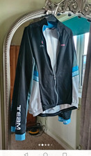 Nalini Team Men's Full Zip Fleece Cycling Jacket Pockets Black/Grey/Blue L
