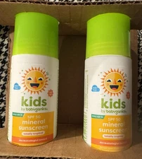 2 Pack- Kids By Babyganics SPF 50 Mineral Sunscreen, 3oz *EXP 02/26