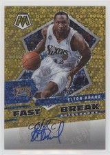 2021-22 Panini Mosaic Fast Break Gold Prizm 5/10 Elton Brand #FBA-EBR Auto 00em