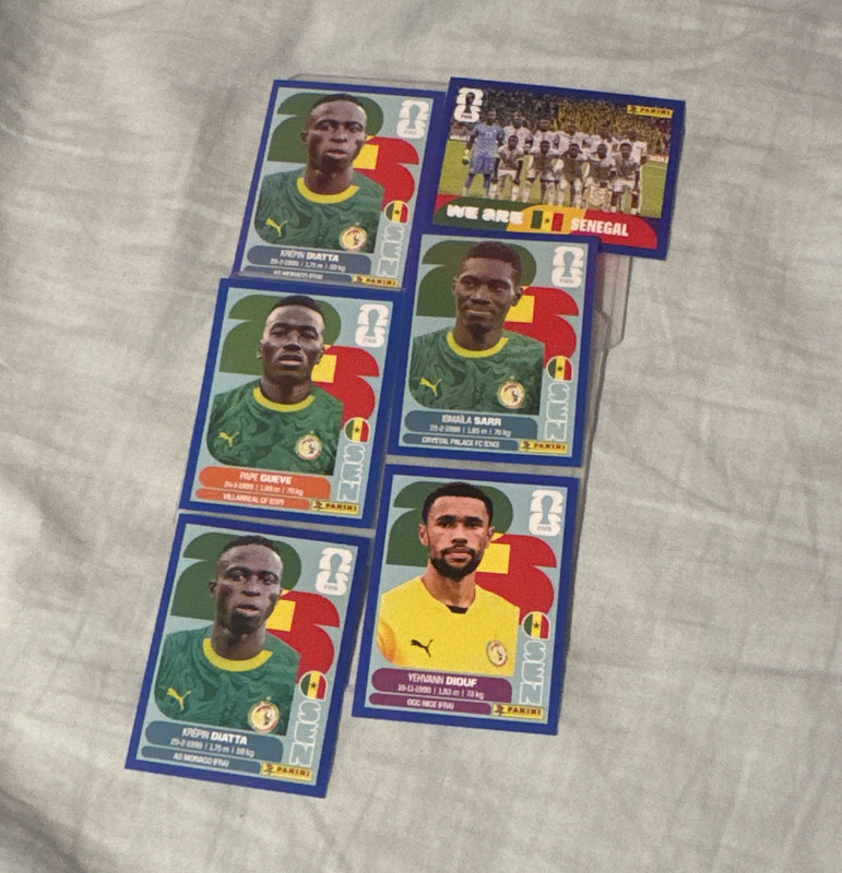 Panini FIFA World Cup 2026 Senegal Sticker Lot blue parallel pack