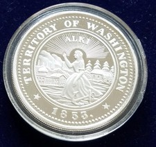 .999 Silver 1oz Rounds | Washington Centennial | Territory of Washington 1853 113.93 per troy oz