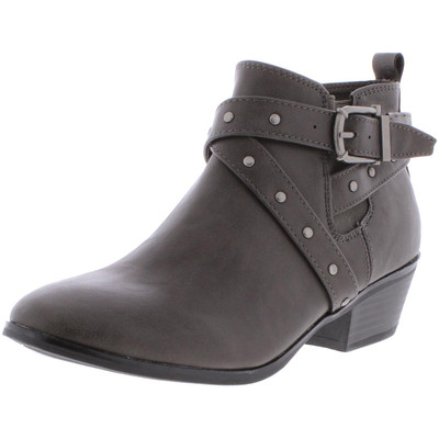 Style & Co. Womens Harperr 2 Studded Leather Ankle Boots Shoes BHFO 0414