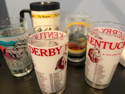Kentucky Derby and Preakness Glasses - VINTAGE 1977, 1986, 1987, 1992 (LOT OF 5)