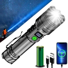 5000000lm Super Bright LED Flashlight Rechargeable Flashlights LED Work Light