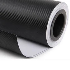 DIYAH 3D Black Carbon Fiber Film Twill Weave Vinyl Sheet Roll Wrap DIY Decals...