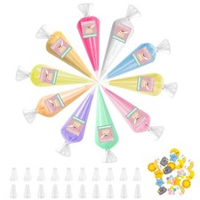 Decoden Cream Kit, 10 Colors 100g Fake Whipped Cream Glue with 20 Piping Tips...