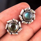 Labradorite Dangle Earring Healing Jewelry Solid 925 sterling Silver Earrings
