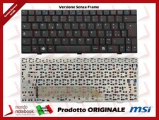 Tastiera Netbook MSI Wind U100 U135 U160 U180 (Nera)(No Frame)