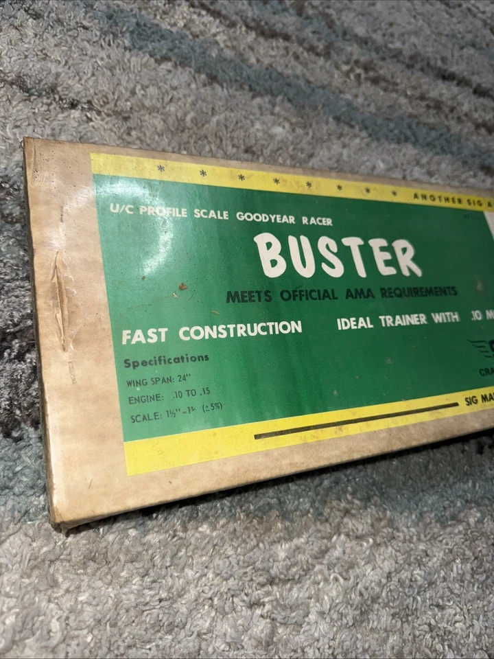 SIG Craftsman Model Kit BUSTER Airplane Balsa Sealed Box  New - Image 2 of 4