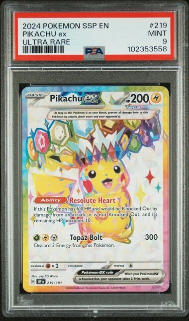 2024 POKEMON SSP EN-SURGING SPARKS ULTRA RARE #219 PIKACHU