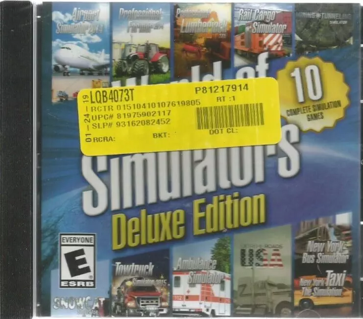 WORLD OF SIMULATORS DELUXE EDITION (PC DVD) 10 DIFF SIMULATION