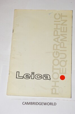趣味 LEICA FOTO GRAFIE ENGLISH EDITION LEITZ LEICA PHOTOGRAPHIC EQUIPMENT 84 PAGE BOOK | eBay