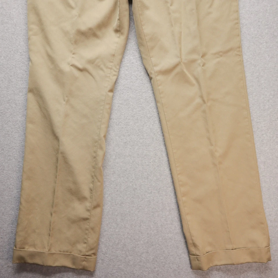 Pantalones chinos JB Britches para hombre 42 L Torino beige tostado hechos en Italia 100 % lana Foto 2 de 4