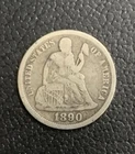 1890 10c Seated Liberty Silver Dime US Coin