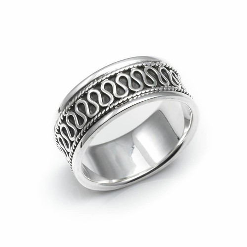 Bracelet à boucle en argent sterling signé vintage En vente sur