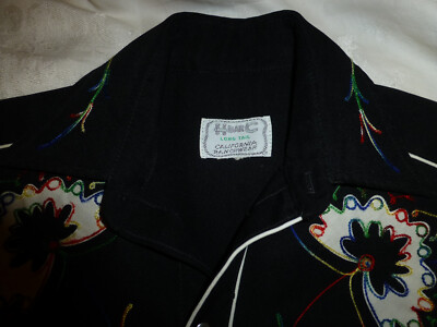 VTG 60's 70'S H BAR C CALIFORNIA Ranchwear Western Shirt Long Tail