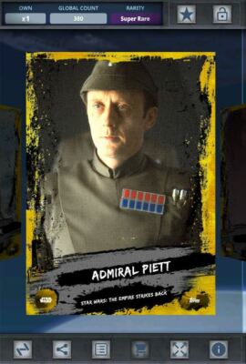 Star Wars Card Trader -Digital  2020 Gallery Gold - Admiral Piett 300cc