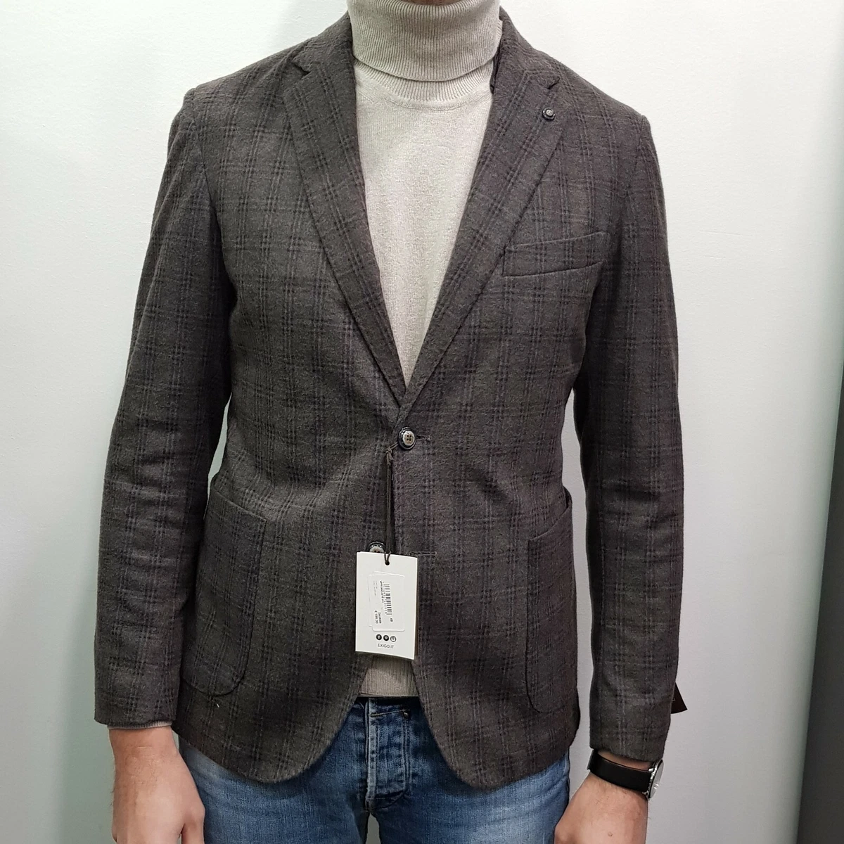 Giacca Uomo In Misto Cotone, Nera, Stile Biker, Autunno Inverno, Taglie XS-4XL, Nuova - Foto 3