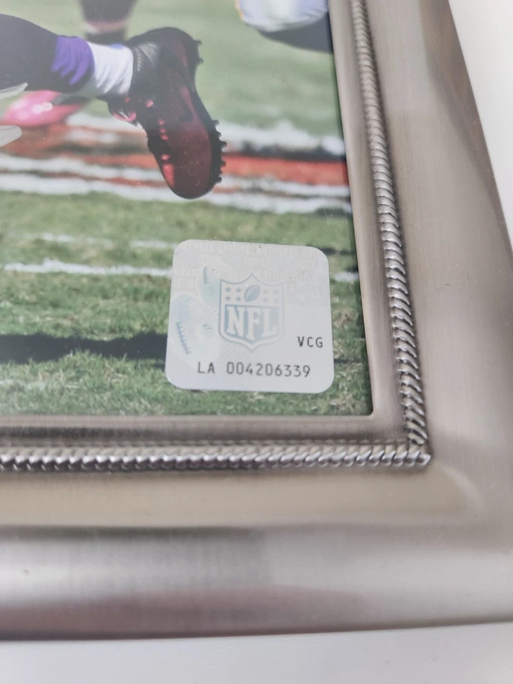Fotografía enmarcada autografiada de los Minnesota Vikings #93 de Kevin Williams Foto 3 de 4