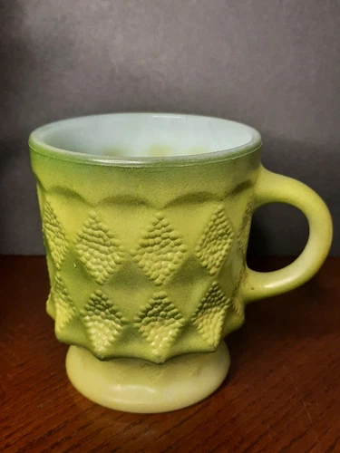 Vintage Anchor Hocking Fire King Kimberly Diamond Mug Coffee Cup 