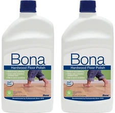 Hardwood Floor Polish- High Gloss - Value Pack of 32 Ounces Two Pack
