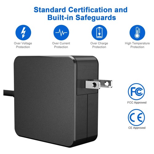 USB C Charger 65W C AC Adapter Universal Type C Laptop Black Power Supply US - Picture 4 of 5