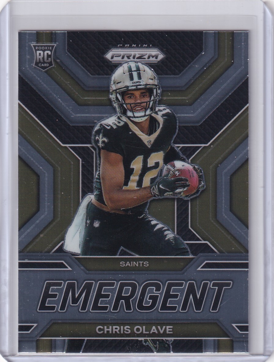 2022 PRIZM EMERGENT RC CHRIS OLAVE ROOKIE NEW ORLEANS SAINTS GE-3260