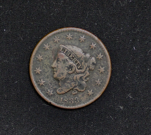 Centavo grande cabeza de matrona corona 1833 detalles muy finos - Imagen 1 de 2