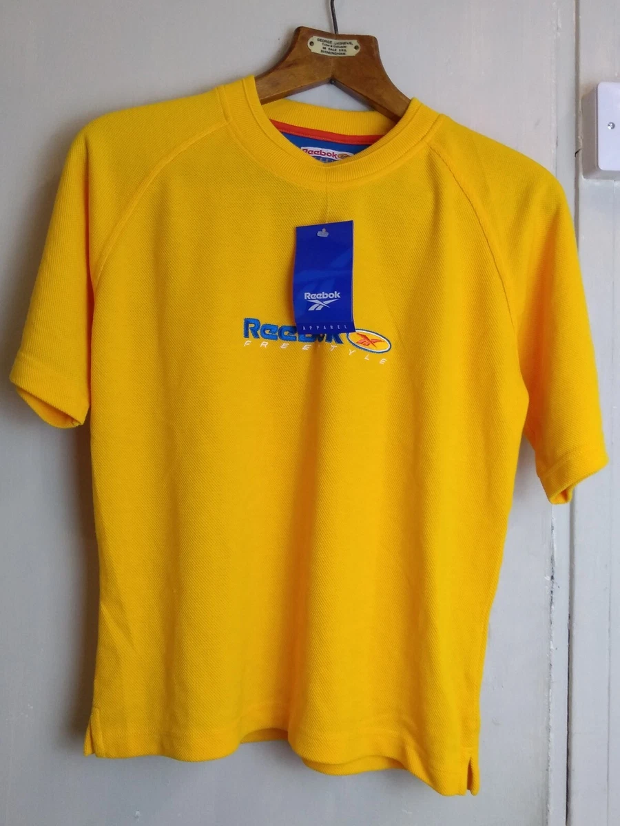 Womens Vintage Y2K Reebok Freestyle Waffle Grid Polo T Shirt Top