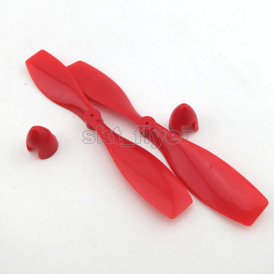 Modelo de hélice de avión de ala fija de doble hoja roja 6 piezas 75*1 mm hágalo usted mismo pasatiempo Foto 2 de 2