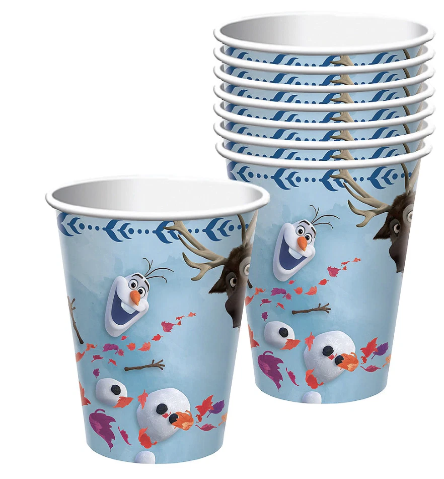 Disney FROZEN 2 Louças Festa de Aniversário Abastecimento ~ Pratos de Copo Tampa de Mesa 8 Convidados - Imagem 4 de 4