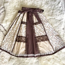 Vintage 70s Carefree Fashions Patchwork Skirt Floral Boho Hippie Prairie Calico