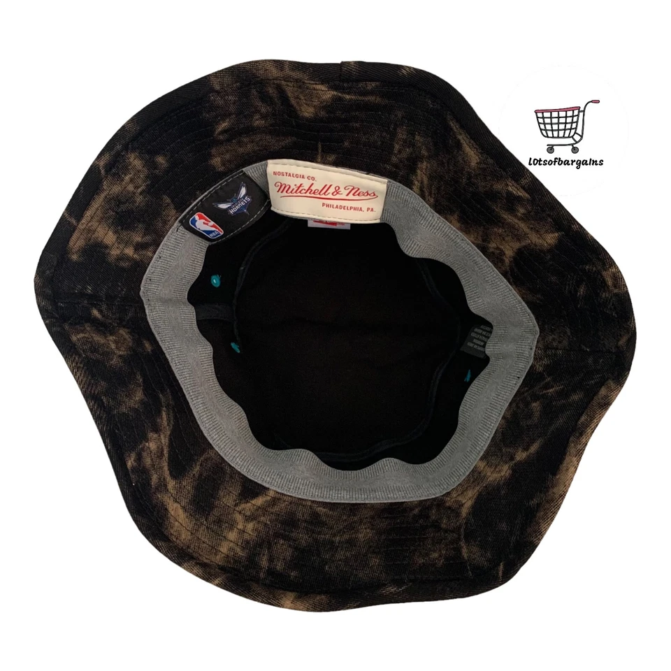 Mitchell & Ness Para hombres Talla L/XL Charlotte Hornets NBA Lavado Ácido Sombrero Cubo Nuevo Foto 3 de 4