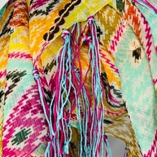 Scarf Womens Shawl Cover up Sarong Sequins Fringe Boho Festival Sheer Colorful