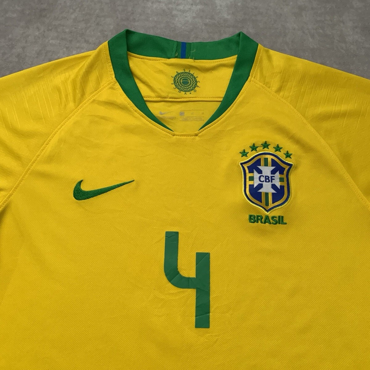 2018 Nike Brazil Soccer Jersey Size M Wenzay CBF Football