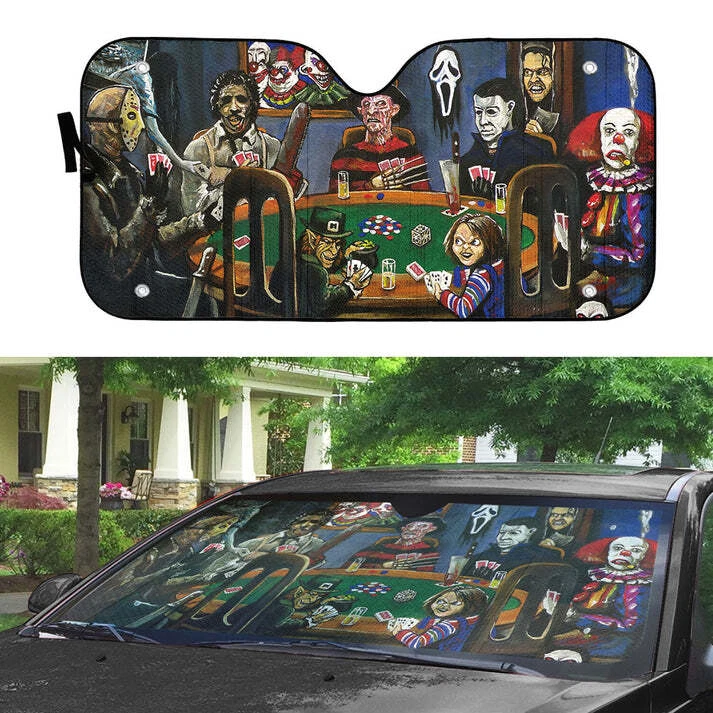 Scary Play Together Car Auto Sunshade