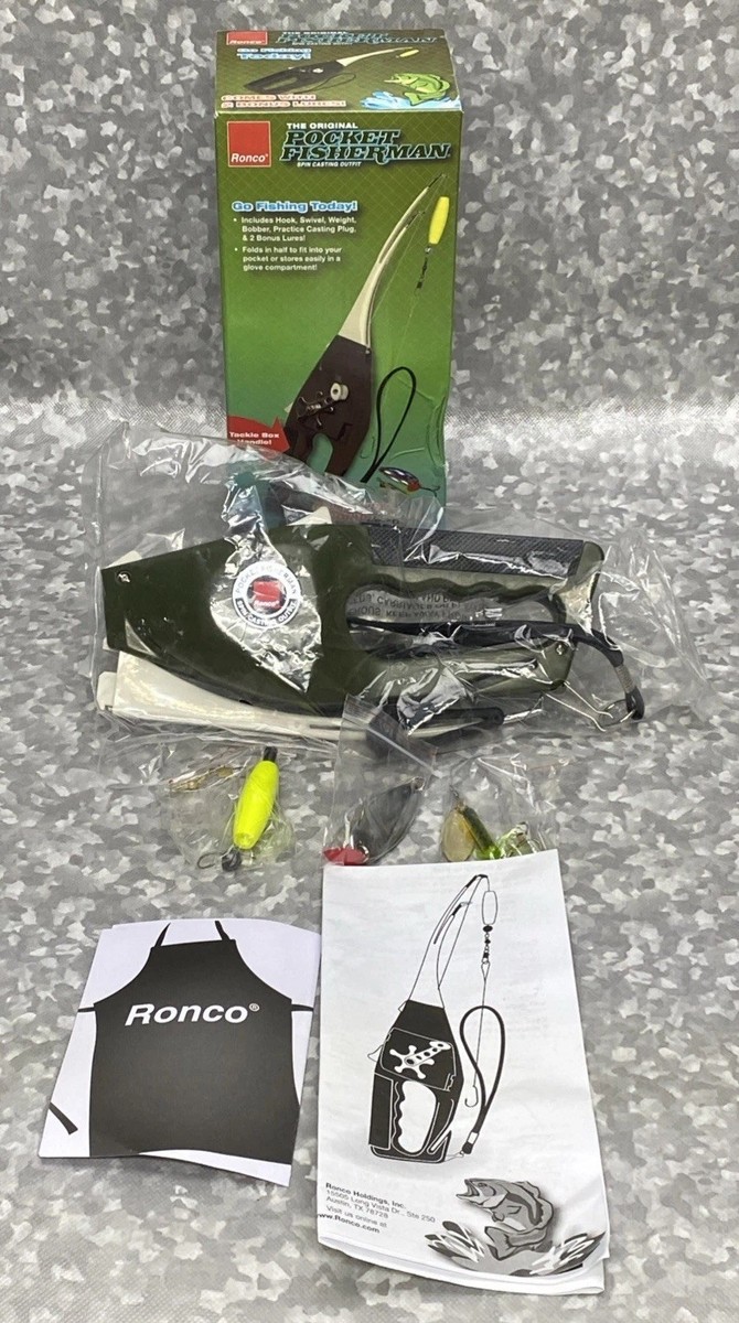 Ronco Pocket Fisherman - Handheld Folding Rod and Reel Complete w