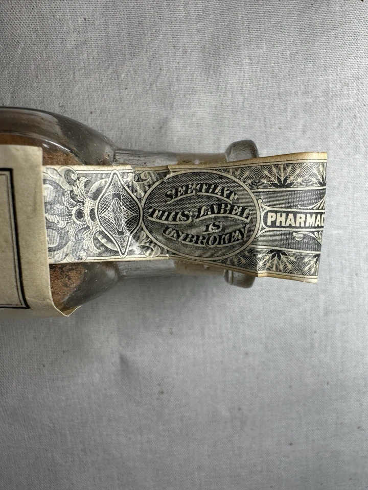 1877 RS187 Pig Lactopeptine New York Proprietary Revenue Stamp Bottle Mint Seal - Image 3 of 4