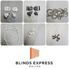 Roller Blind Spares 32 Control set brackets White, Anthracite chain link UK