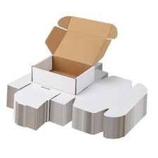 6x4x2 Inch Shipping Boxes 50 Pack Tab Lock Tuck Top 6x4x2 inch 50 Pack White