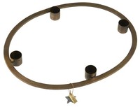 Metall Kerzenhalter Oval 4 Stabkerzen Ø 2,2 Cm Adventskranz Advent Weihnachten