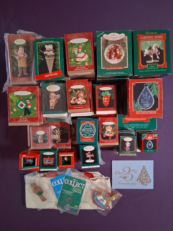 HALLMARK ~ Retail & Club Member Xmas Ornaments ~ Lot of 89 ~ Will Break Up Lot