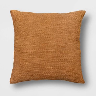 Square Cotton Boucle Reversible Throw Pillow with Linen - Threshold