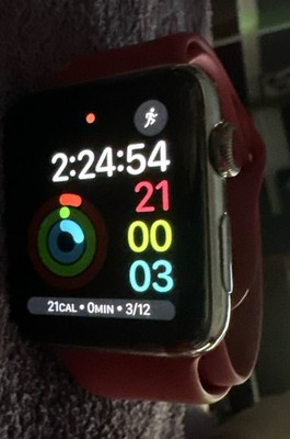 Apple Watch Series 3, 42mm, Red Sports Band + GPS + Cell