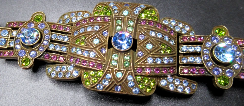 HEIDI DAUS Beautiful Purple Blue & Green Cyrstal Bracelet - Image 3 of 4