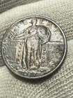 1917 standing liberty quarter, no stars under eagle High Grade AU + Original