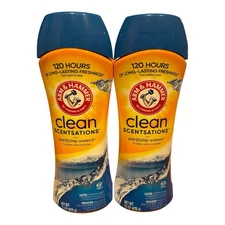 Lot Of 2 -Arm & Hammer Clean Scentsations Scent Booster, Purifying Waters 15 Oz